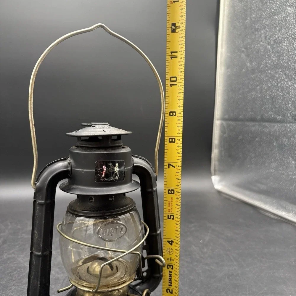 Vintage Dietz Kerosene Lantern Made in Hong Kong, Black & Gold, Good Condition